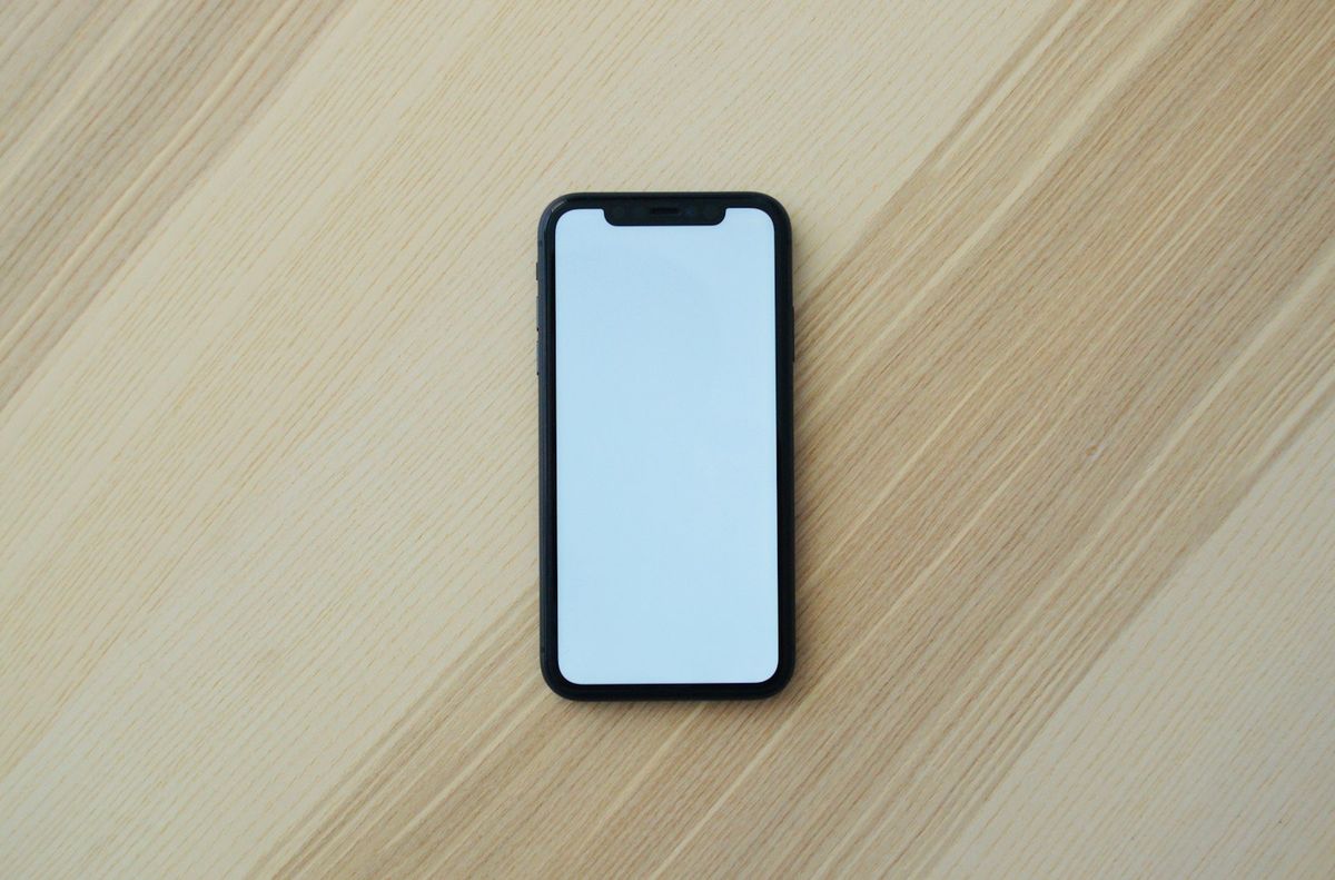 Smartphone on a desk